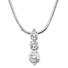 Load image into Gallery viewer, 1 CTW Diamond Three-Stone 18&quot; Necklace
