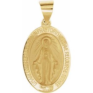 29x20 mm Oval Hollow Miraculous Medal