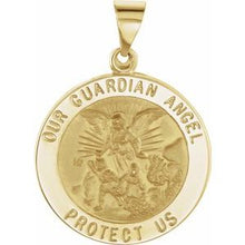 Load image into Gallery viewer, 21.75 mm Round Hollow Guardian Angel Medal
