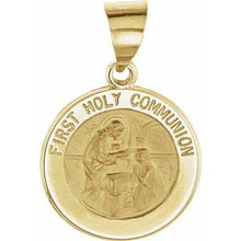 Load image into Gallery viewer, 15 mm Round Hollow First Communion Medal
