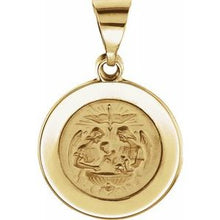 Load image into Gallery viewer, 14.75 mm Round Hollow Baptismal Medal
