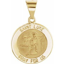 Load image into Gallery viewer, 15 mm Round Hollow St. Luke Medal
