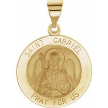 Load image into Gallery viewer, 18 mm Round Hollow St. Gabriel Medal
