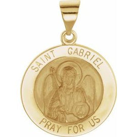 18 mm Round Hollow St. Gabriel Medal
