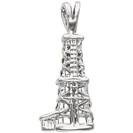 Oil Derrick Pendant with Open Back