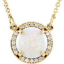 Load image into Gallery viewer, Opal &amp; .05 CTW Diamond 16&quot; Necklace
