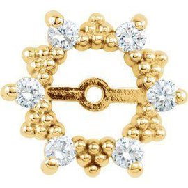 1/3 CTW Diamond Earring Jackets with 6 mm ID