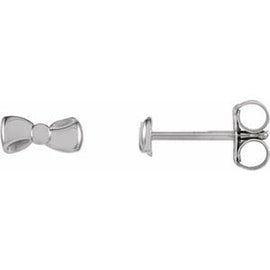 6.5x3.1 mm Bow Earrings