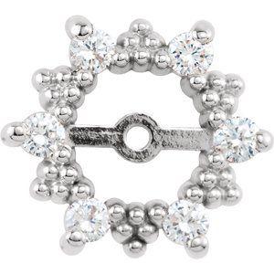 1/3 CTW Diamond Earring Jackets with 6 mm ID