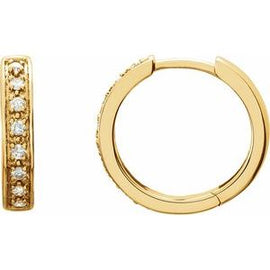 1/5 CTW Diamond Hoop Earrings
