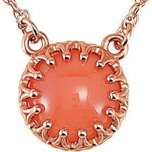 Load image into Gallery viewer, 8 mm Coral Crown 18&quot; Necklace
