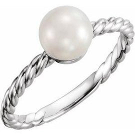 5.5-6.0 mm Cultured Freshwater Pearl Ring