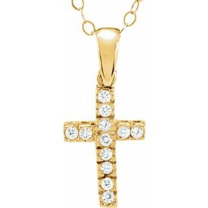 1.2 mm Round Cubic Zirconia Cross 15