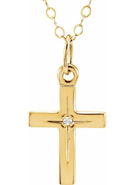 .005 CT Diamond Cross 15