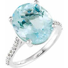 Load image into Gallery viewer, Sky Blue Topaz &amp; 1/4 CTW Diamond Ring
