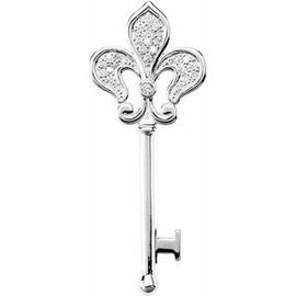 1/5 CTW Diamond Fleur-de-lis Key 18