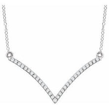 Load image into Gallery viewer, 1/6 CTW Diamond &quot;V&quot; 18&quot; Necklace
