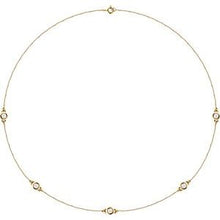 Load image into Gallery viewer, 14K Yellow 1/5 CTW Lab-Grown Diamond 3-Station 18&quot; Necklace
