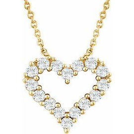 1/4 CTW Diamond Heart 18