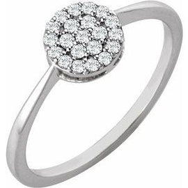 1/5 CTW Diamond Cluster Ring