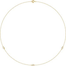 Load image into Gallery viewer, 14K Yellow 1/5 CTW Lab-Grown Diamond 3-Station 18&quot; Necklace
