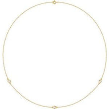 Load image into Gallery viewer, 14K Yellow 1/5 CTW Lab-Grown Diamond 3-Station 18&quot; Necklace
