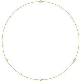 14K Yellow 1/5 CTW Lab-Grown Diamond 3-Station 18