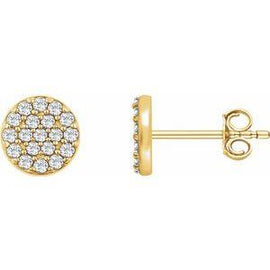 1/3 CTW Diamond Cluster Earrings