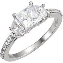 Load image into Gallery viewer, 1/10 CTW Diamond #1 Band for 5.5 mm Square Engagement Ring
