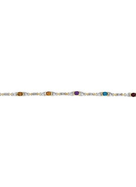 14t White Amethyst, Citrine, Mozambique Garnet, Rhodolite Garnet, Peridot, Swiss Blue Topaz & 1/10 CTW Diamond 7.5