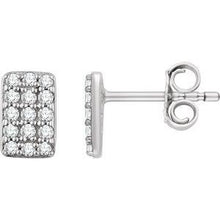 Load image into Gallery viewer, 1/5 CTW Diamond Cluster Earrings
