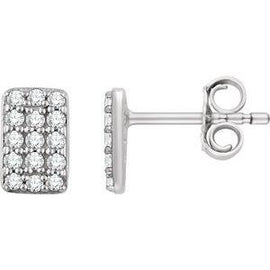 1/5 CTW Diamond Cluster Earrings