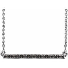 Load image into Gallery viewer, 14K White 1/6 CTW Natural Blue Diamond Bar 16-18&quot; Necklace
