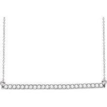 Load image into Gallery viewer, 14K White 1/3 CTW Natural Diamond Bar 16-18&quot; Necklace
