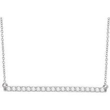 Load image into Gallery viewer, 14K White 1/3 CTW Natural Diamond Bar 16-18&quot; Necklace
