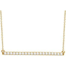 Load image into Gallery viewer, 14K White 1/3 CTW Natural Diamond Bar 16-18&quot; Necklace
