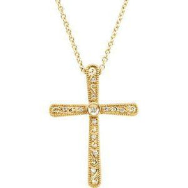 .05 CTW Diamond Cross 18