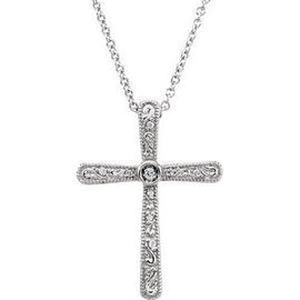 .05 CTW Diamond Cross 18
