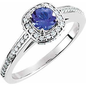 Tanzanite & 1/3 CTW Diamond Engagement Ring