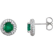 Load image into Gallery viewer, Ruby &amp; 1/3 CTW Diamond Earrings
