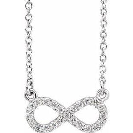 1/8 CTW Diamond Infinity 16 1/2