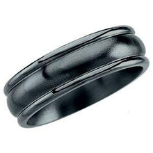 Load image into Gallery viewer, Black Titanium 7.5 mm Grooved Band
