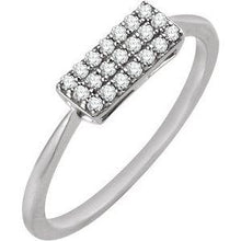 Load image into Gallery viewer, 1/6 CTW Diamond Rectangle Cluster Ring
