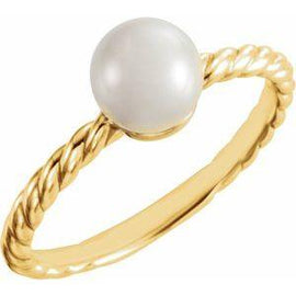 5.5-6.0 mm Cultured Freshwater Pearl Ring