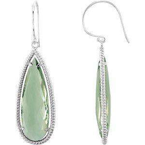 Green Quartz Earrings