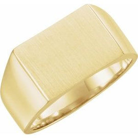 15x11 mm Rectangle Signet Ring