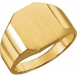 18x16 mm Octagon Signet Ring