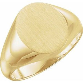 16x14 mm Oval Signet Ring