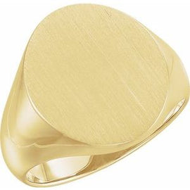 16x14 mm Oval Signet Ring