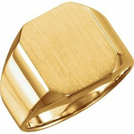 18x16 mm Octagon Signet Ring